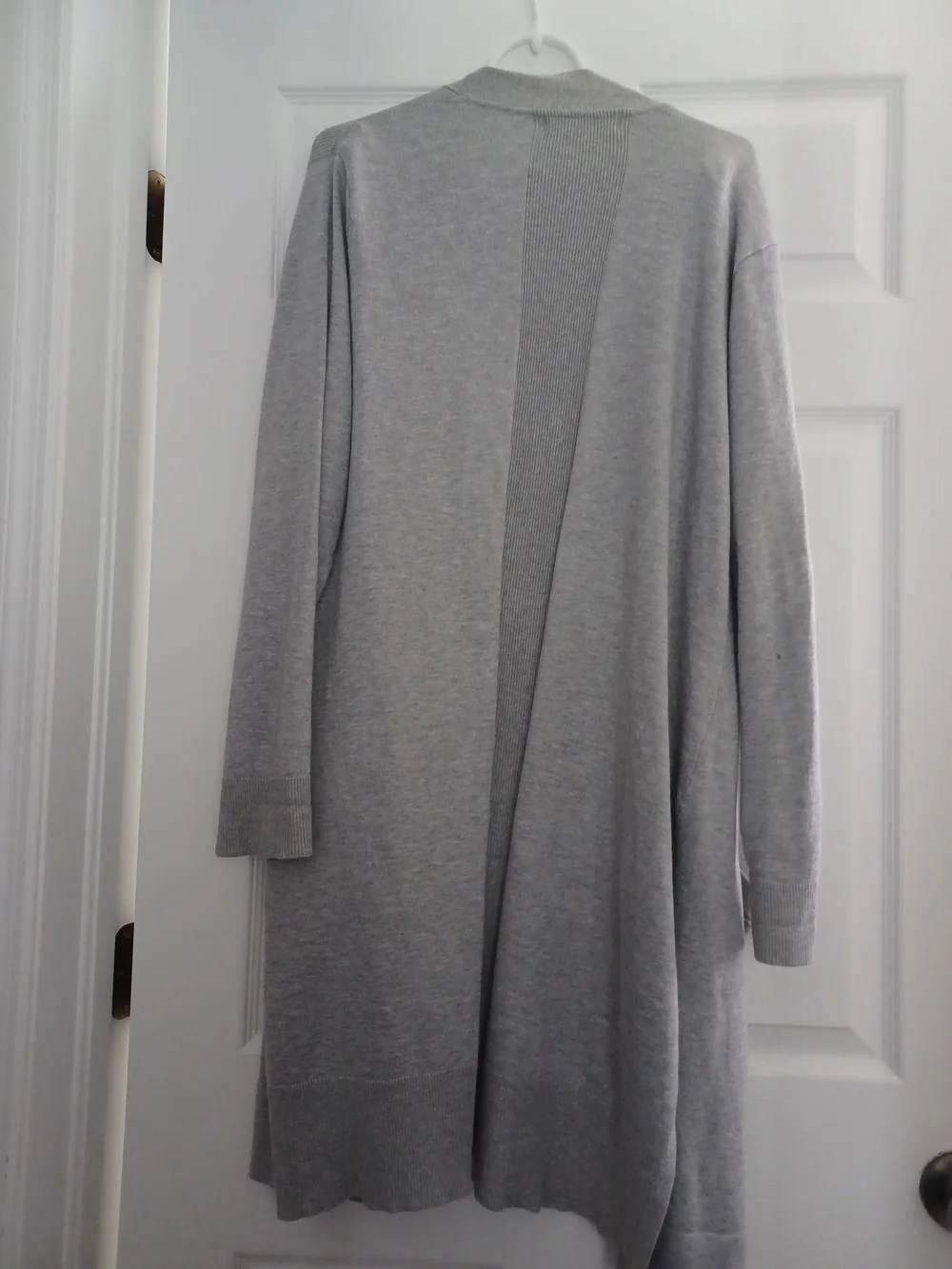 Alexander and Oak Womens Size XXL Light Gray Open-Front Sweater Cardigan